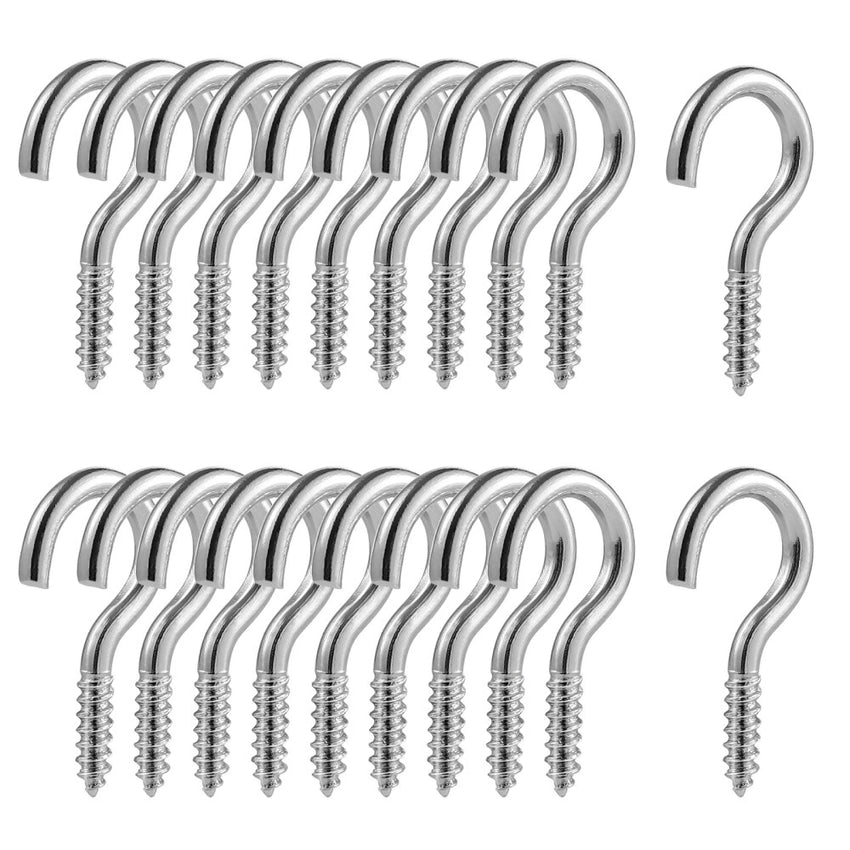 100 Pcs Screw Hook Hanging Ceiling Hooks Screw Hooks Cup Hooks Screw