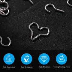 100 Pcs Screw Hook Hanging Ceiling Hooks Screw Hooks Cup Hooks Screw
